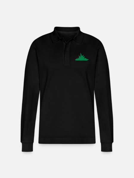 Grass - Stanley/Stella Organic Unisex Long-Sleeved Polo Shirt Prepster - black
