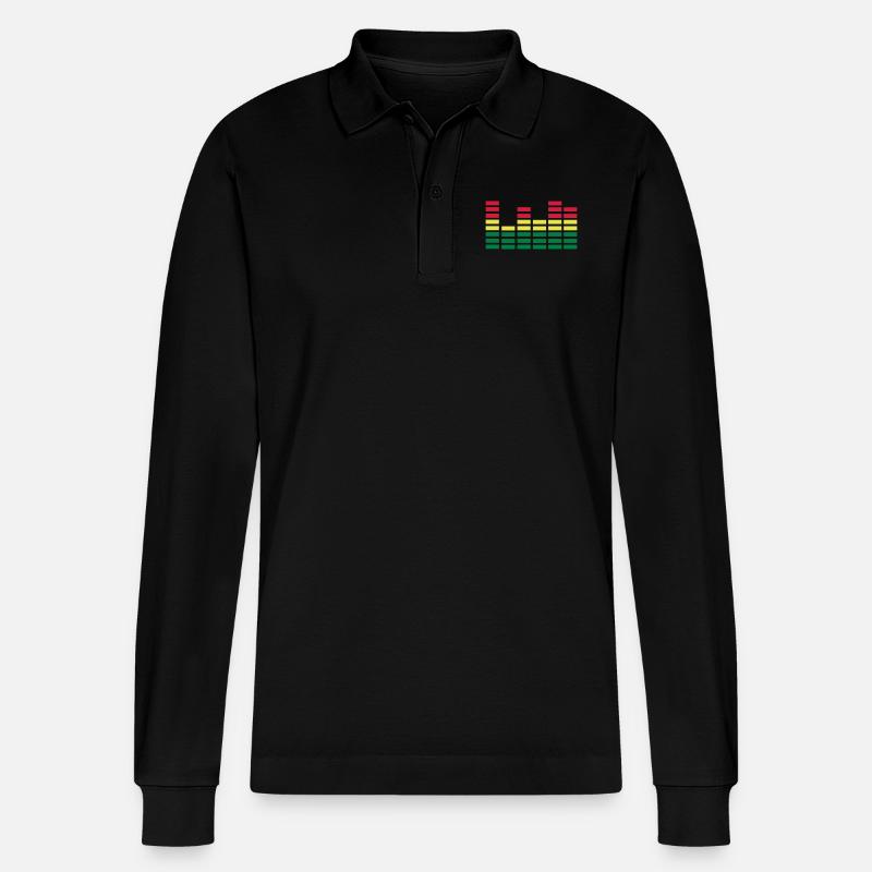 Equalizer - Stanley/Stella Organic Unisex Long-Sleeved Polo Shirt Prepster - black