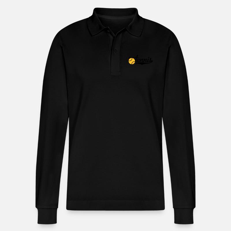 Tennis - Stanley/Stella Unisex Bio-Langarm-Poloshirt Prepster - Schwarz