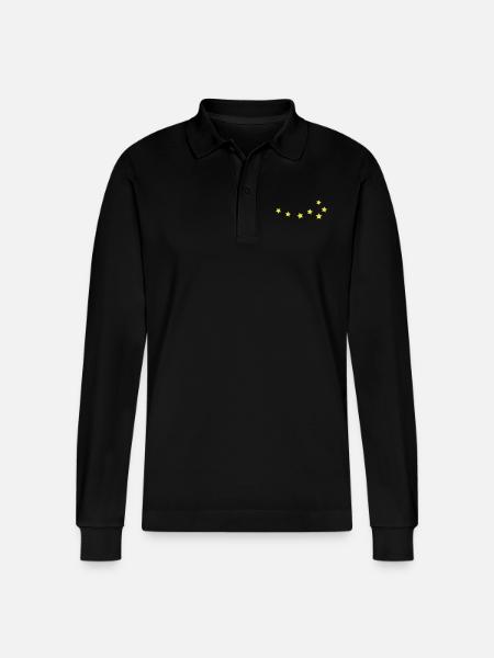 Kleiner Bär - Stanley/Stella Unisex Bio-Langarm-Poloshirt Prepster - Schwarz