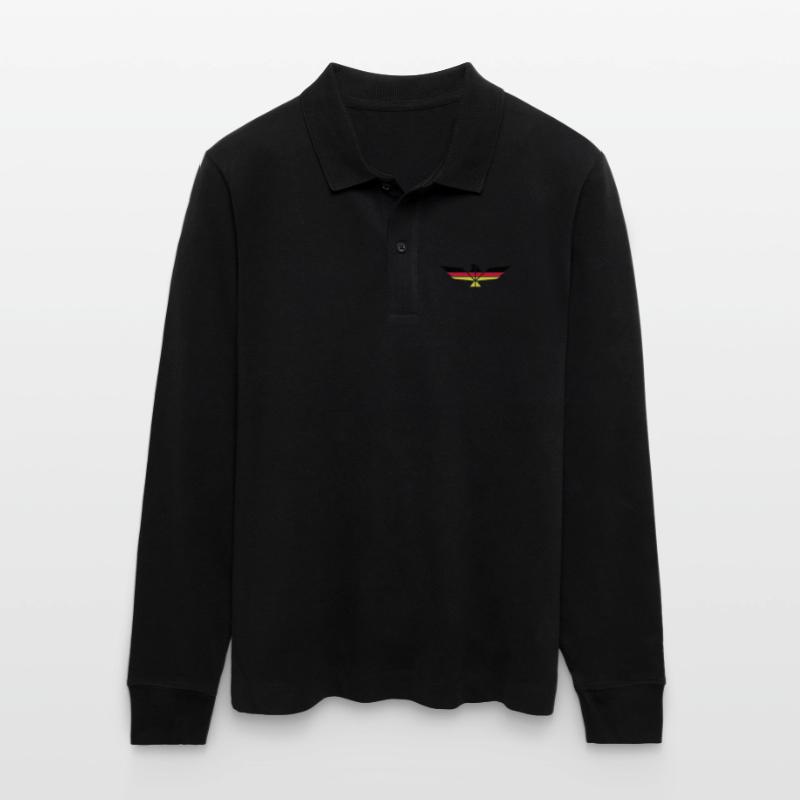 German eagle Stanley/Stella Organic Unisex Long-Sleeved Polo Shirt Prepster
