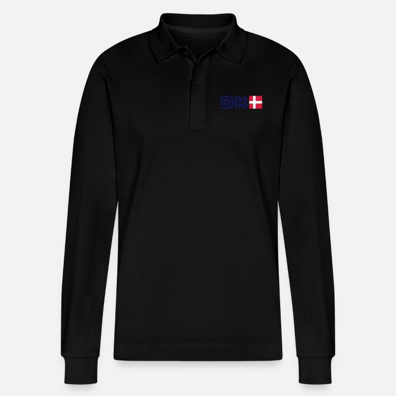 Denmark__V001 - Stanley/Stella Unisex Bio-Langarm-Poloshirt Prepster - Schwarz