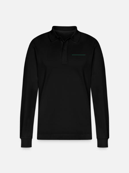 Balken Green - Stanley/Stella Unisex Bio-Langarm-Poloshirt Prepster - Schwarz