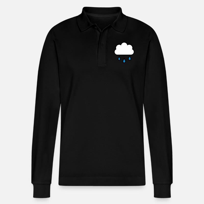 nuage de pluie - Polo à manches longues bio PREPSTER Stanley/Stella Unisexe - noir