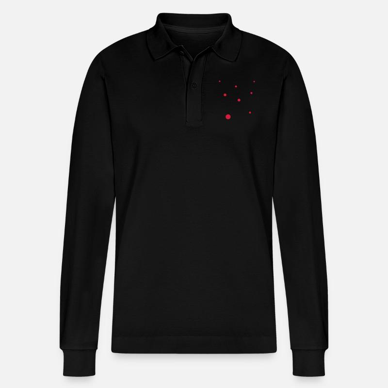 Punkte - Stanley/Stella Unisex Bio-Langarm-Poloshirt Prepster - Schwarz