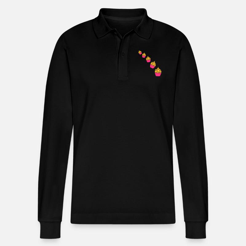 Cupcakes - Stanley/Stella Unisex Bio-Langarm-Poloshirt Prepster - Schwarz