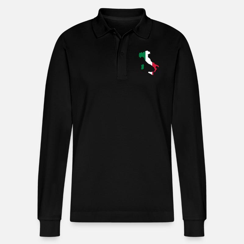 Italy - Polo a manica lunga ecologica unisex Prepster di Stanley/Stella - nero