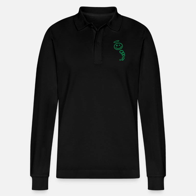 gluehwuermchen - Stanley/Stella Unisex Bio-Langarm-Poloshirt Prepster - Schwarz