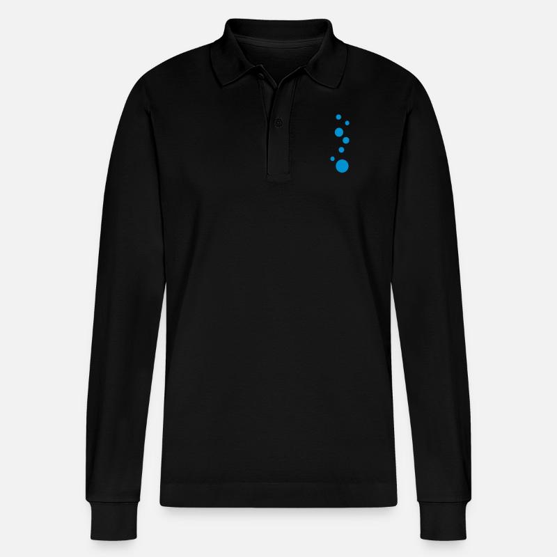 blue_bubbles modèle - Polo à manches longues bio PREPSTER Stanley/Stella Unisexe - noir