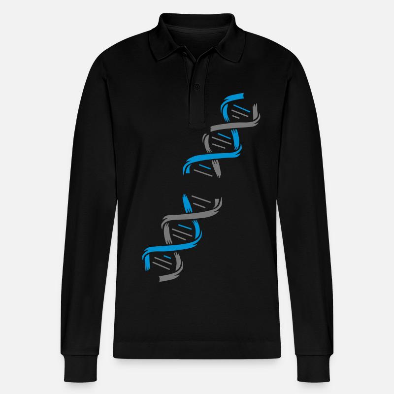 La structure d'une molécule d'ADN - Polo à manches longues bio PREPSTER Stanley/Stella Unisexe - noir