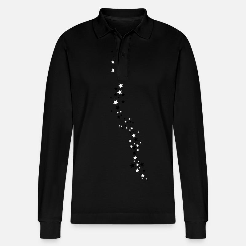 Etoiles - Polo à manches longues bio PREPSTER Stanley/Stella Unisexe - noir
