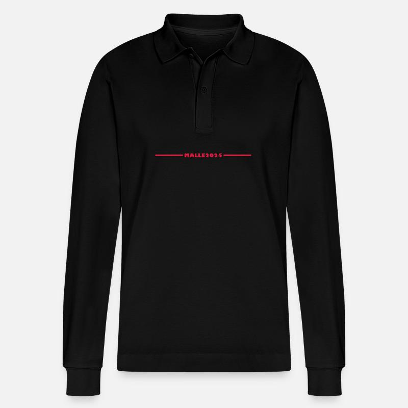 Malle 2025 Symbol - Stanley/Stella Unisex Bio-Langarm-Poloshirt Prepster - Schwarz