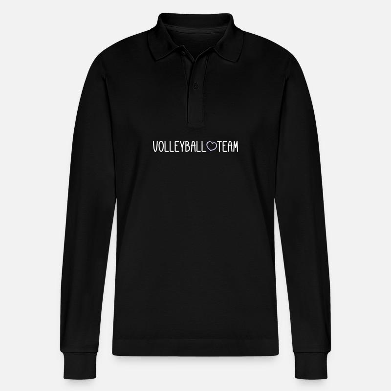 Volleyball Team - Stanley/Stella Unisex Bio-Langarm-Poloshirt Prepster - Schwarz