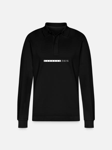 2025 Symbol Element - Stanley/Stella Organic Unisex Long-Sleeved Polo Shirt Prepster - black