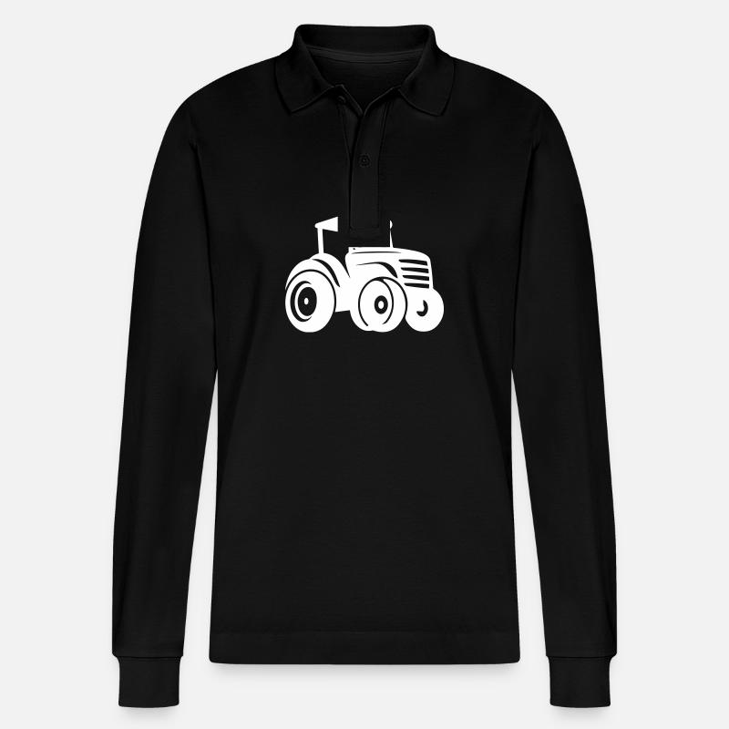 Traktor Landwirtschaft - Stanley/Stella Unisex Bio-Langarm-Poloshirt Prepster - Schwarz