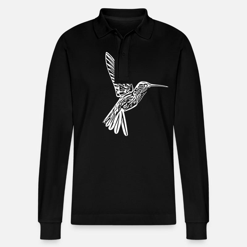 Kolibri - Stanley/Stella Unisex Bio-Langarm-Poloshirt Prepster - Schwarz