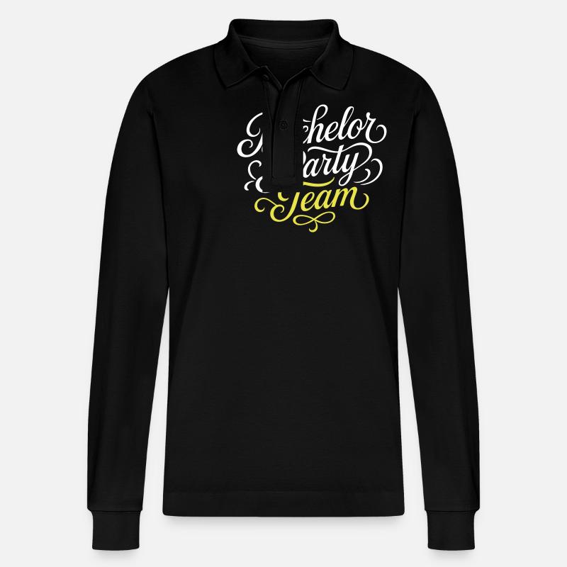 Bachelor Party Team - Stanley/Stella Unisex Bio-Langarm-Poloshirt Prepster - Schwarz