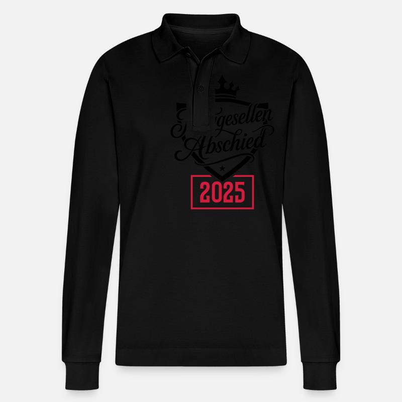 Junggesellenabschied 2025 Jga - Stanley/Stella Unisex Bio-Langarm-Poloshirt Prepster - Schwarz