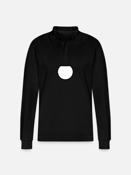 Circle Symbol Blank - Stanley/Stella Organic Unisex Long-Sleeved Polo Shirt Prepster - black