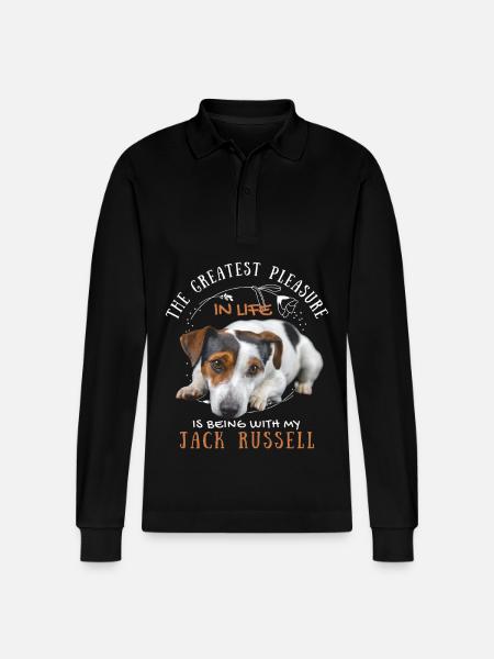 Süßer Jack-Russell-Spruch - Stanley/Stella Unisex Bio-Langarm-Poloshirt Prepster - Schwarz