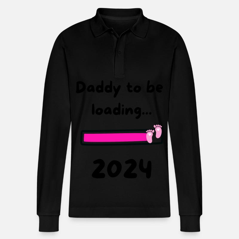 Daddy loading 2024 Girl - Stanley/Stella Unisex Bio-Langarm-Poloshirt Prepster - Schwarz