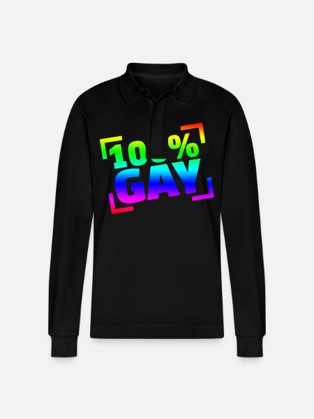 100 Gay / CSD - Stanley/Stella Unisex Bio-Langarm-Poloshirt Prepster - Schwarz
