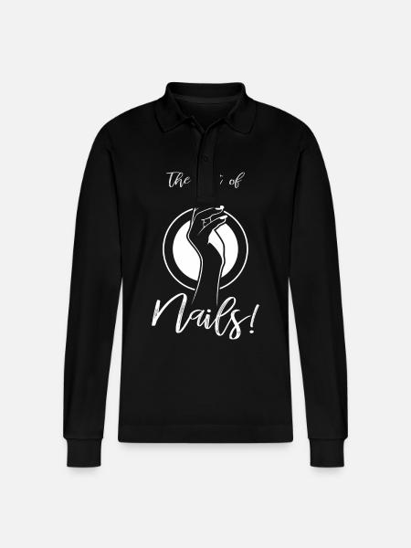 Art of Nails Logo - Stanley/Stella Organic Unisex Long-Sleeved Polo Shirt Prepster - black