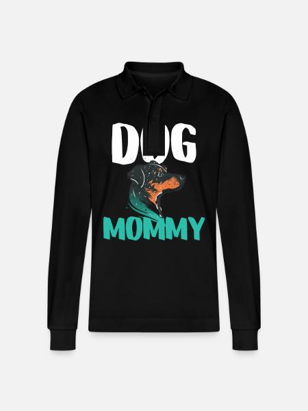 Hundemama-Attitüde-Welpen - Stanley/Stella Unisex Bio-Langarm-Poloshirt Prepster - Schwarz