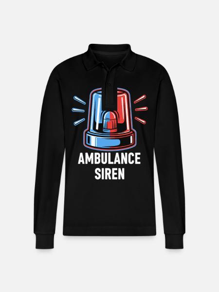 Ambulance Sirene - Stanley/Stella Unisex Bio-Langarm-Poloshirt Prepster - Schwarz