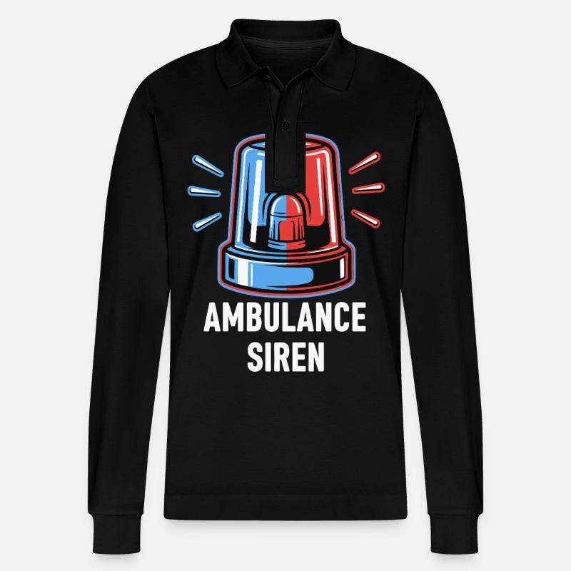 Ambulance Sirene - Stanley/Stella Unisex Bio-Langarm-Poloshirt Prepster - Schwarz