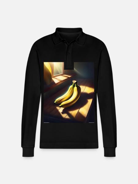 Bananes savoureuses - Polo à manches longues bio PREPSTER Stanley/Stella Unisexe - noir