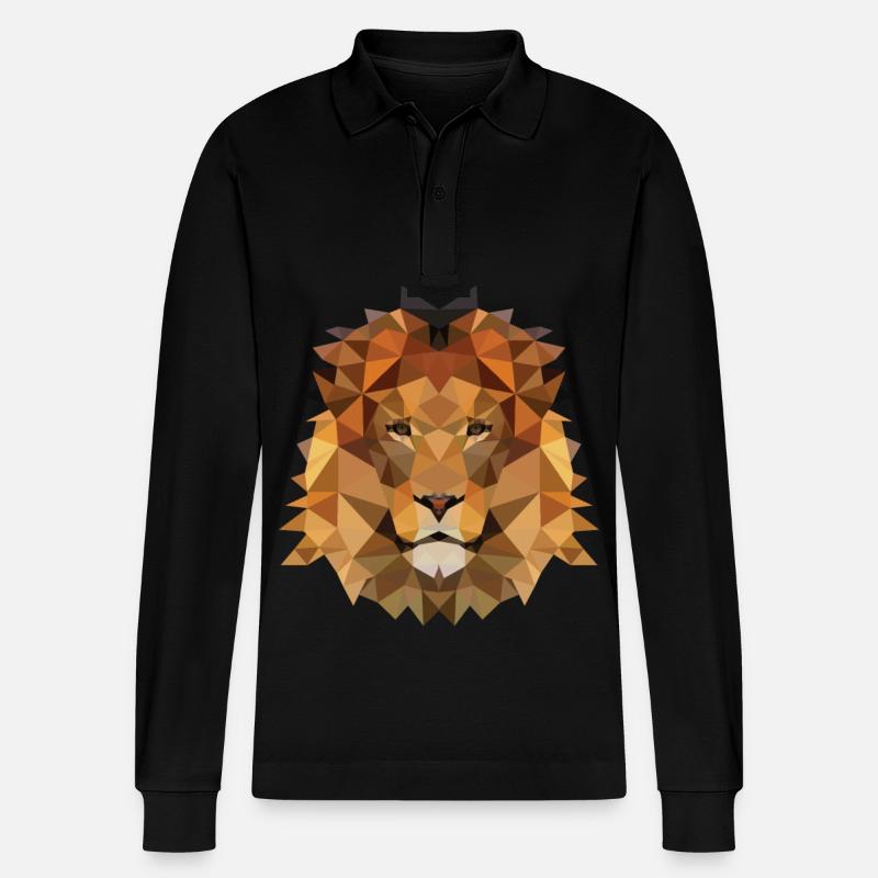 Polygone de lion - Polo à manches longues bio PREPSTER Stanley/Stella Unisexe - noir