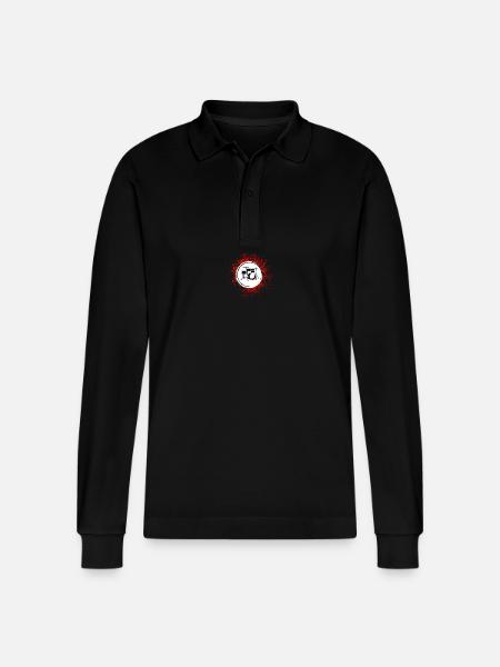Drums Music - Stanley/Stella Organic Unisex Long-Sleeved Polo Shirt Prepster - black