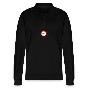 Schraubenzieher Symbol Werkzeug - Stanley/Stella Unisex Bio-Langarm-Poloshirt Prepster - Schwarz - Vorne - Anna (173cm) & Nico (186cm)