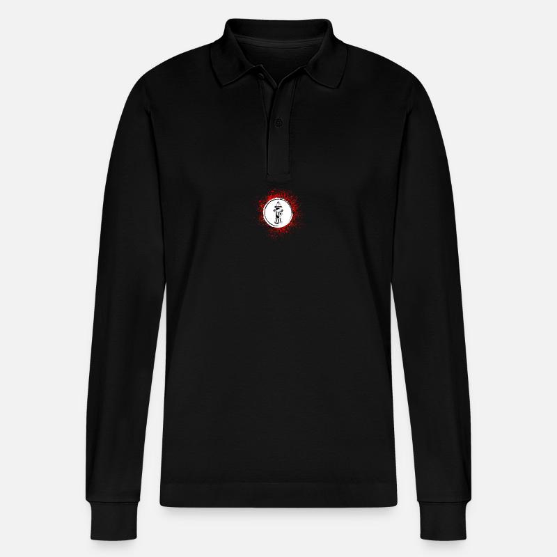 Hydrant Icon Feuerwehr - Stanley/Stella Unisex Bio-Langarm-Poloshirt Prepster - Schwarz