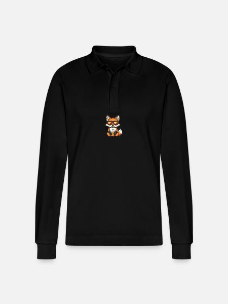 Fuchs Après-Ski Beer - Stanley/Stella Organic Unisex Long-Sleeved Polo Shirt Prepster - black