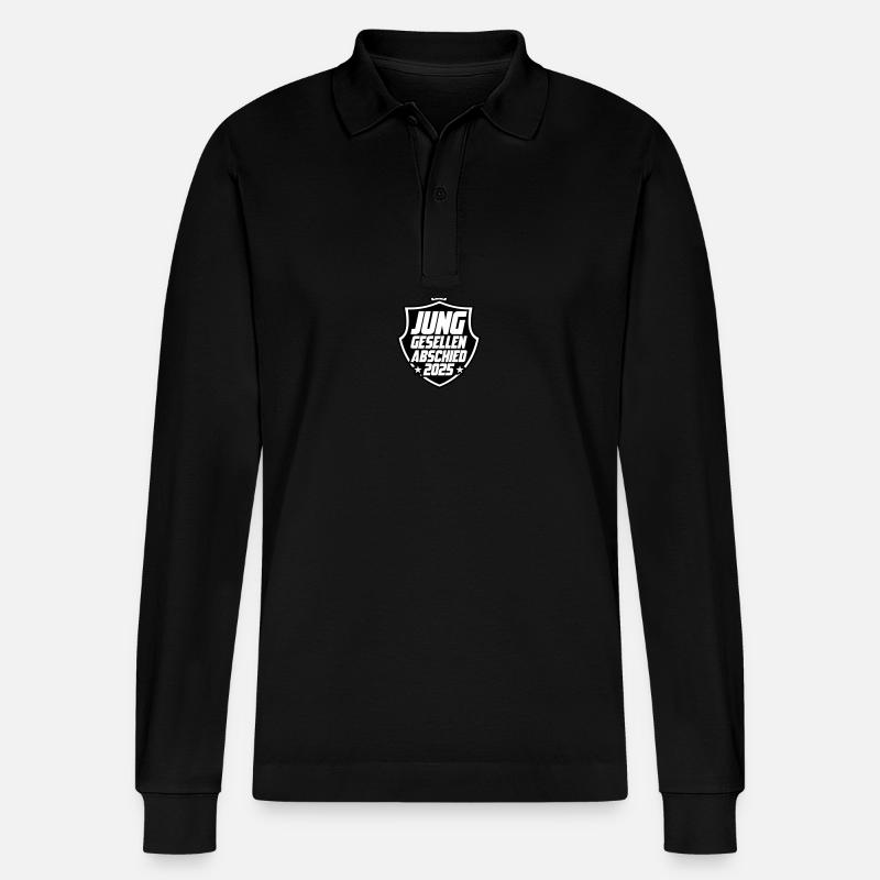 Junggesellenabschied 2025 Jga - Stanley/Stella Unisex Bio-Langarm-Poloshirt Prepster - Schwarz