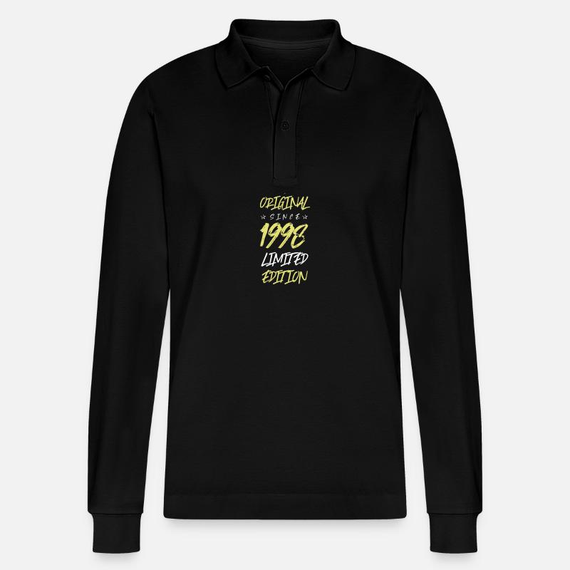 1998 Édition limitée - Polo à manches longues bio PREPSTER Stanley/Stella Unisexe - noir