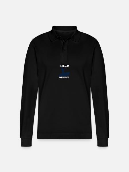 Lystfisker Fiskekrog Fiskestang Sport Fisker - Stanley/Stella Prepster økologisk unisex langærmet poloshirt - sort