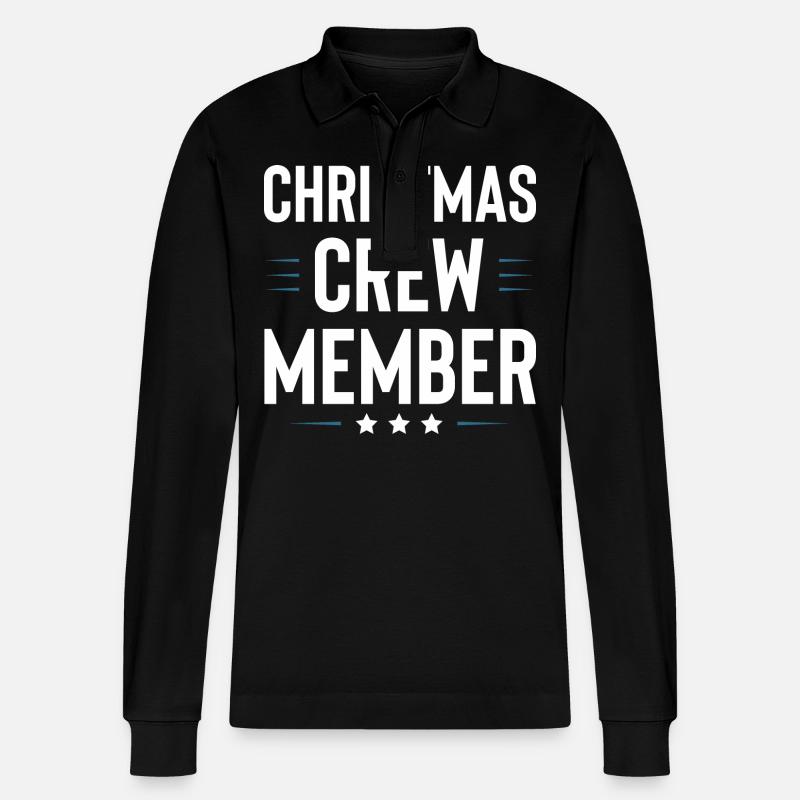 Christmas Crew - Stanley/Stella Unisex Bio-Langarm-Poloshirt Prepster - Schwarz