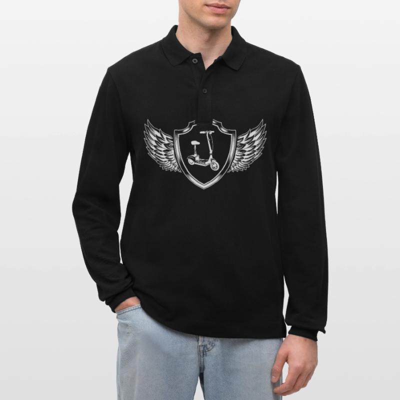 E-roller Schild E Scooter Stanley/Stella Unisex Bio-Langarm-Poloshirt Prepster