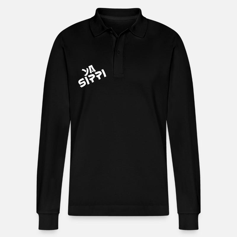 Ya Sippi - Stanley/Stella Unisex Bio-Langarm-Poloshirt Prepster - Schwarz