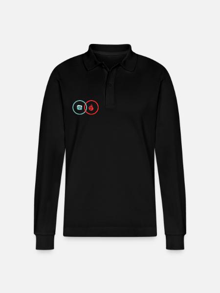 Alchemy - Fire and Ice - Stanley/Stella Organic Unisex Long-Sleeved Polo Shirt Prepster - black