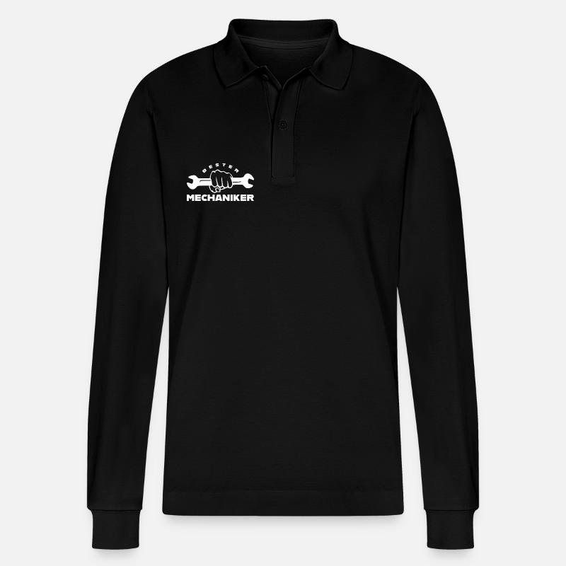 Bester Mechaniker - Stanley/Stella Unisex Bio-Langarm-Poloshirt Prepster - Schwarz