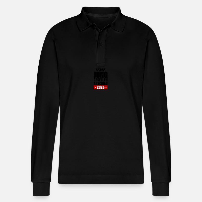 Junggesellenabschied 2025 Jga - Stanley/Stella Unisex Bio-Langarm-Poloshirt Prepster - Schwarz