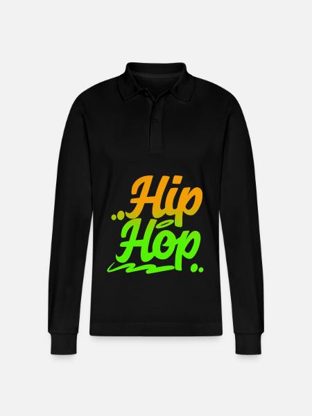 Hip Hop - Stanley/Stella Organic Unisex Long-Sleeved Polo Shirt Prepster - black