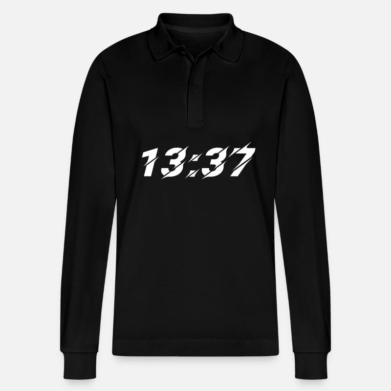 1337 élite - Polo à manches longues bio PREPSTER Stanley/Stella Unisexe - noir