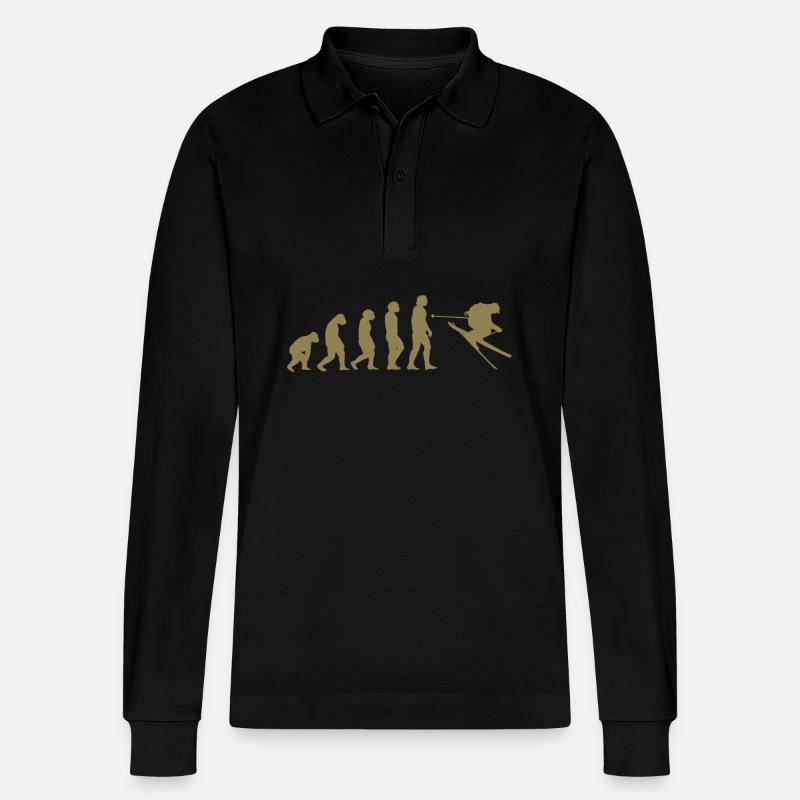 T-shirt Ski Evolution - Polo à manches longues bio PREPSTER Stanley/Stella Unisexe - noir