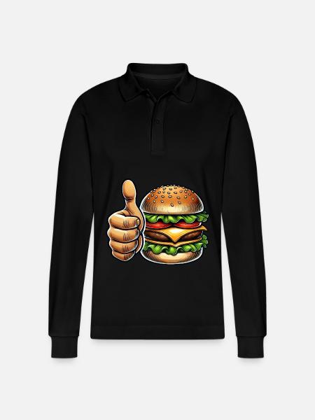 Burger mexicain Restauration rapide - Polo à manches longues bio PREPSTER Stanley/Stella Unisexe - noir