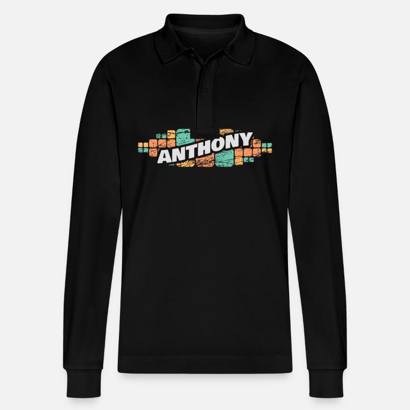Anthony Anthony - Stanley/Stella Unisex Bio-Langarm-Poloshirt Prepster - Schwarz